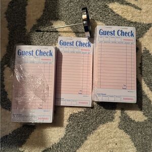 Guest Check Pads with Metal Holder